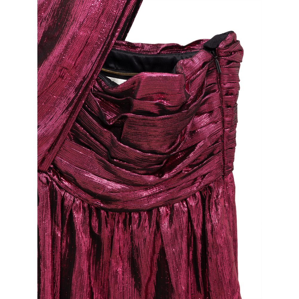 Robe courte en viscose fuchsia Saint Laurent