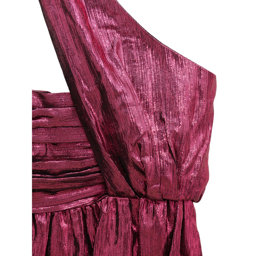 Robe courte en viscose fuchsia Saint Laurent