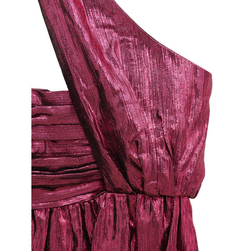 Robe courte en viscose fuchsia Saint Laurent