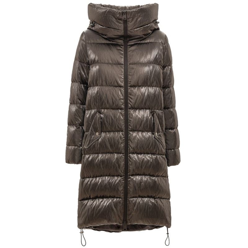 Herno Gray Viscose Parka with Hood for Women