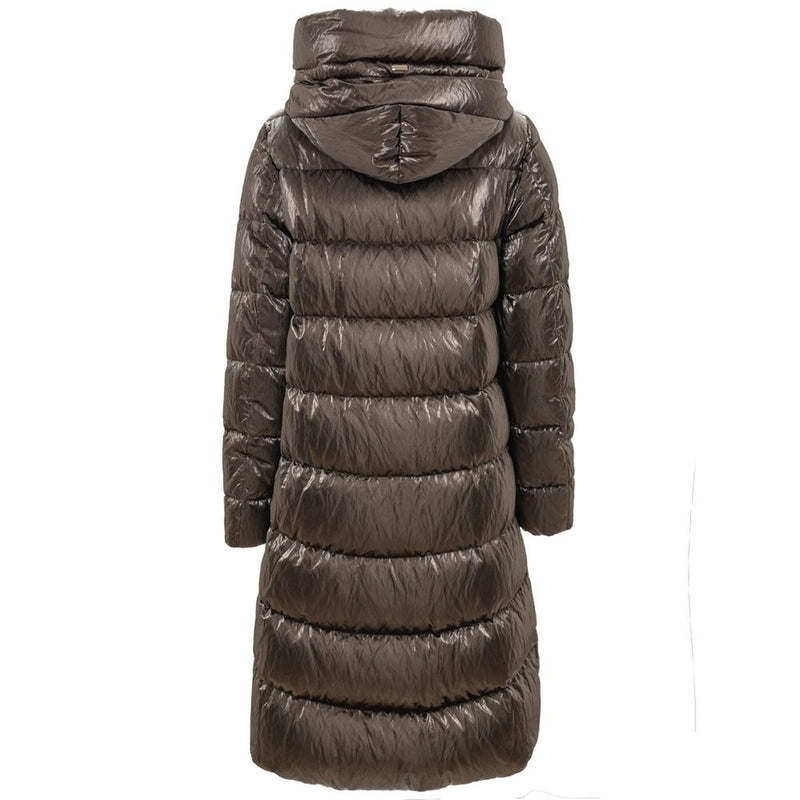 Herno Gray Viscose Parka with Hood for Women