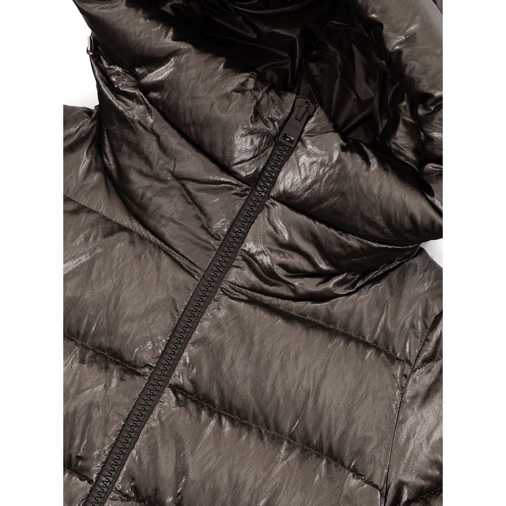 Herno Gray Viscose Parka with Hood for Women