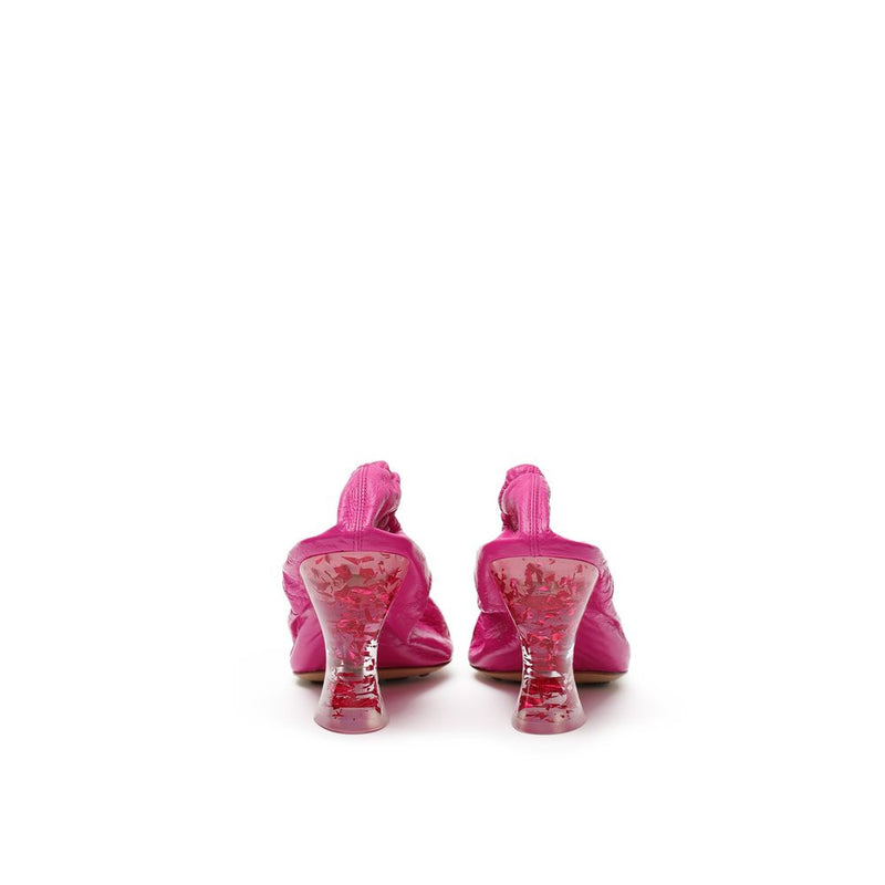 Bottega Veneta Fuchsia Leather Slippers for Women