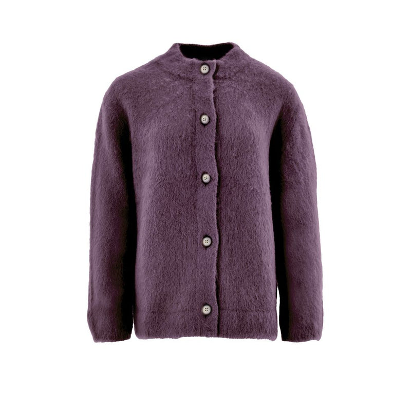 Gran Sasso Bordeaux Wool Cardigan - Elegant & Cozy Layering Piece