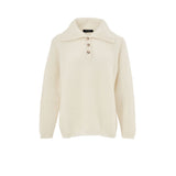 Gran Sasso White Wool Polo Shirt - Élégance et Confort