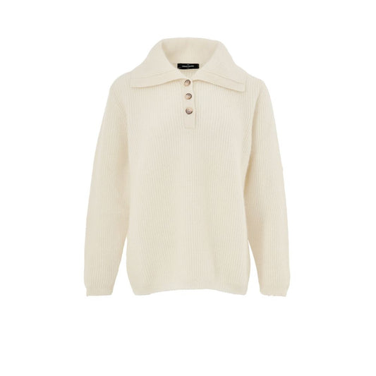 Gran Sasso White Wool Polo Shirt - Élégance et Confort