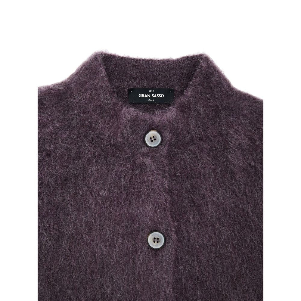 Gran Sasso Bordeaux Wool Cardigan - Élégant et Confortable