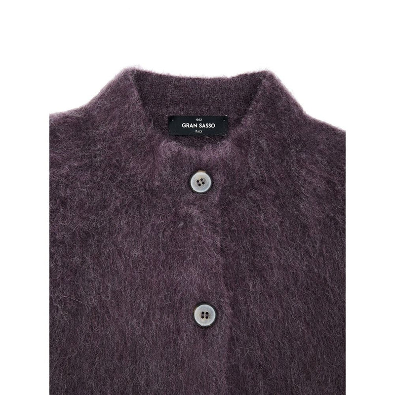 Gran Sasso Bordeaux Wool Cardigan - Elegant & Cozy Layering Piece