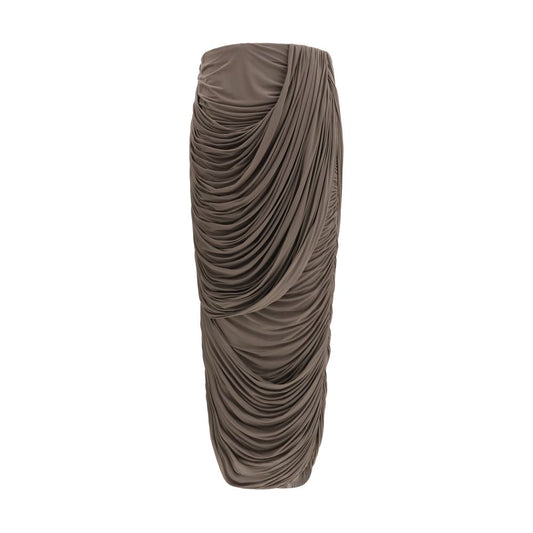 Magda Butrym Brown Copper Midi Skirt - Élégance et Modernité