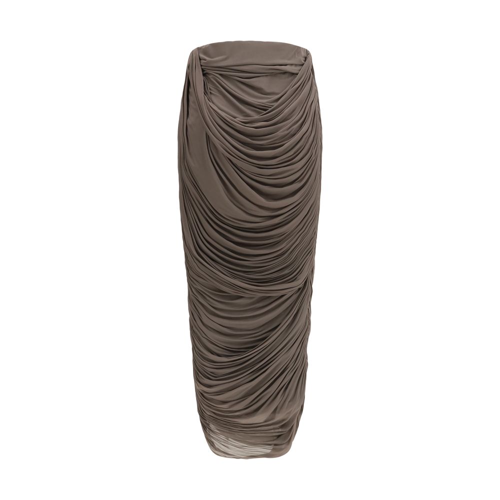Magda Butrym Brown Copper Midi Skirt - Élégance et Modernité