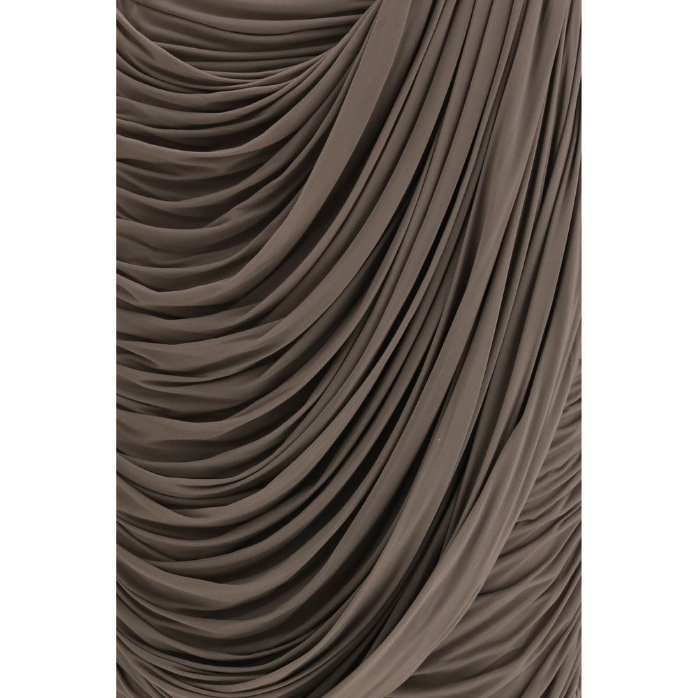 Magda Butrym Brown Copper Midi Skirt - Élégance et Modernité