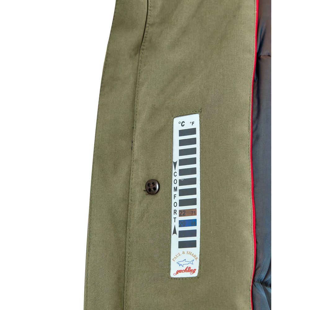 Manteau en polyester vert Paul &amp; Shark