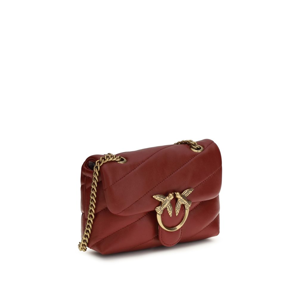 Sac bandoulière PINKO Bos Taurus en cuir de veau bordeaux