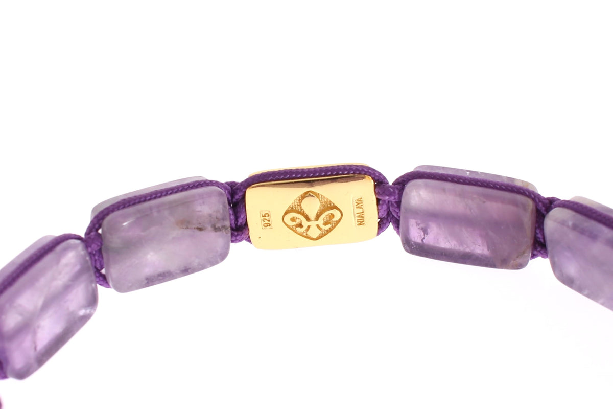 Bracelet Nialaya CZ Améthyste Or 925 18 carats