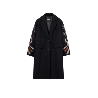 Desigual Black Polyester Coat