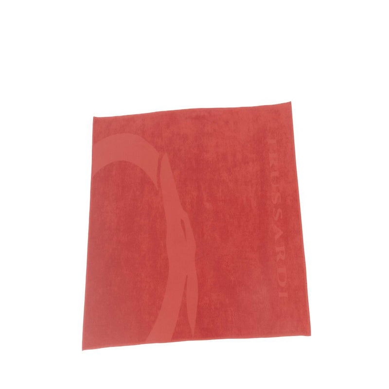 Trussardi Beachwear Serviette de Plage Rouge en Coton pour Hommes