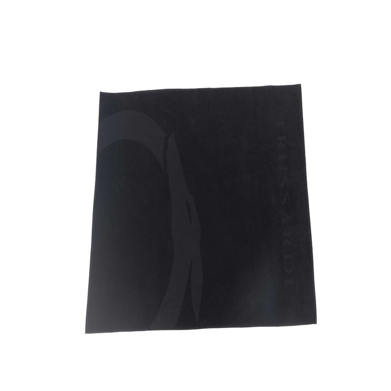 Trussardi Beachwear Serviette de Plage Noire en Coton pour Homme