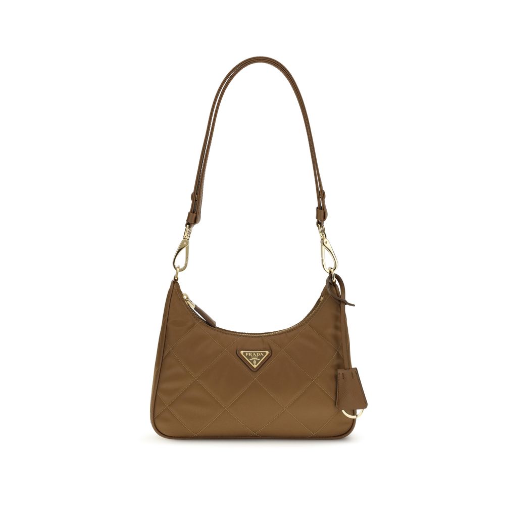 Prada Brown Recycled Polyamide Shoulder Bag