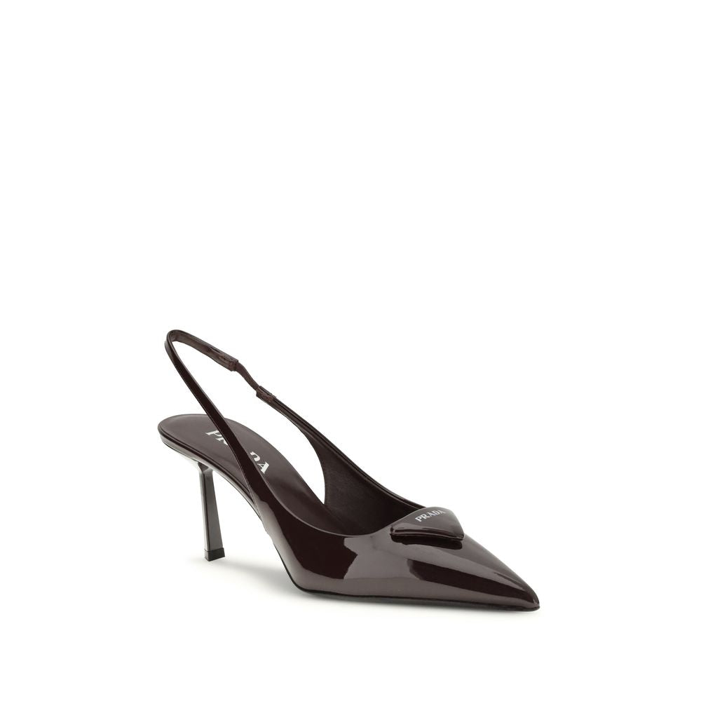 Prada Bordeaux Calf Leather Bos Taurus Pumps