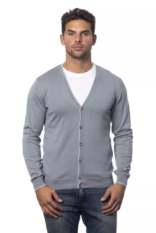 Verri Gray Cotton Cardigan