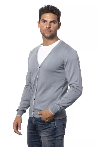 Verri Gray Cotton Cardigan