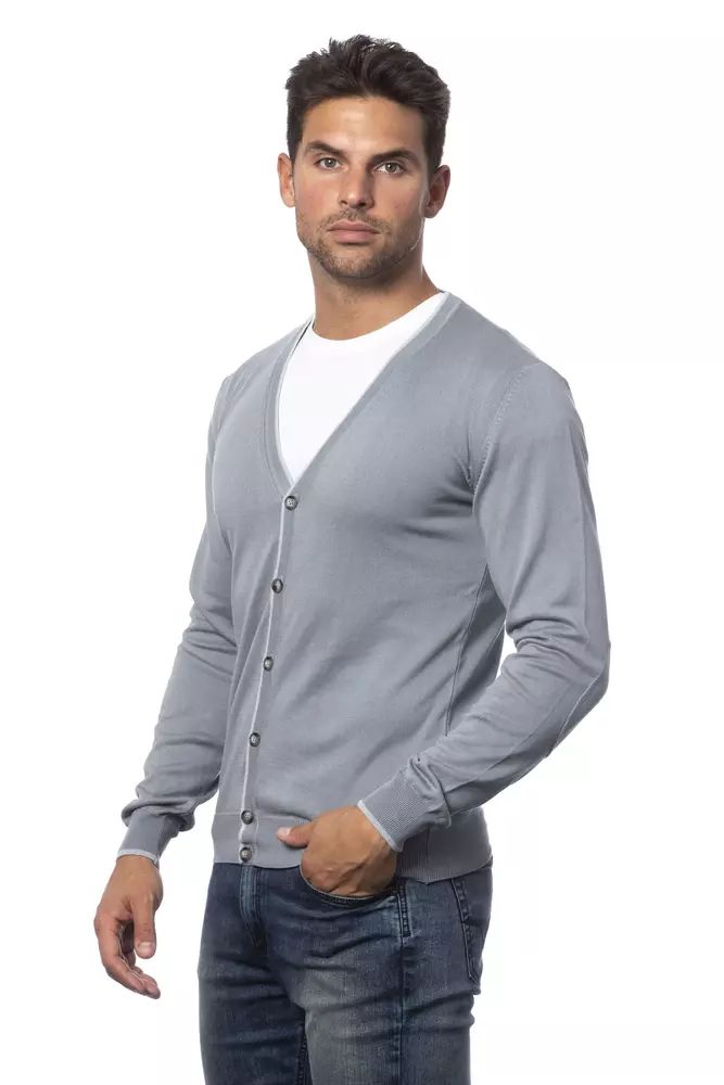 Verri Gray Cotton Cardigan for Men - IT50 | L