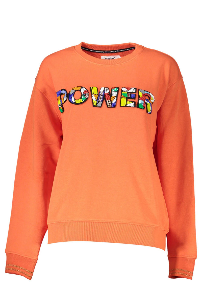 Desigual Orange Cotton Sweatshirt for Women - Comfortable & Stylish