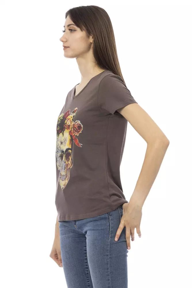 Trussardi Action Brown Cotton T-Shirt for Women