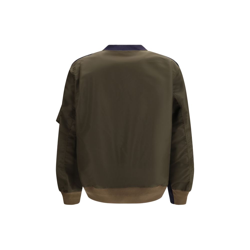 Sacai Blue Cotton Sweatshirt - Modern and Functional Design