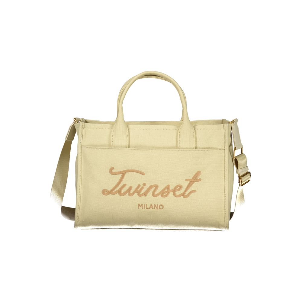 Twinset Beige Cotton Handbag for Women - Chic & Sophisticated