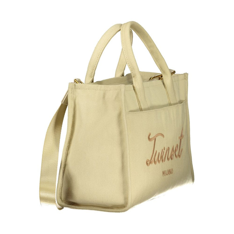 Twinset Beige Cotton Handbag for Women - Chic & Sophisticated