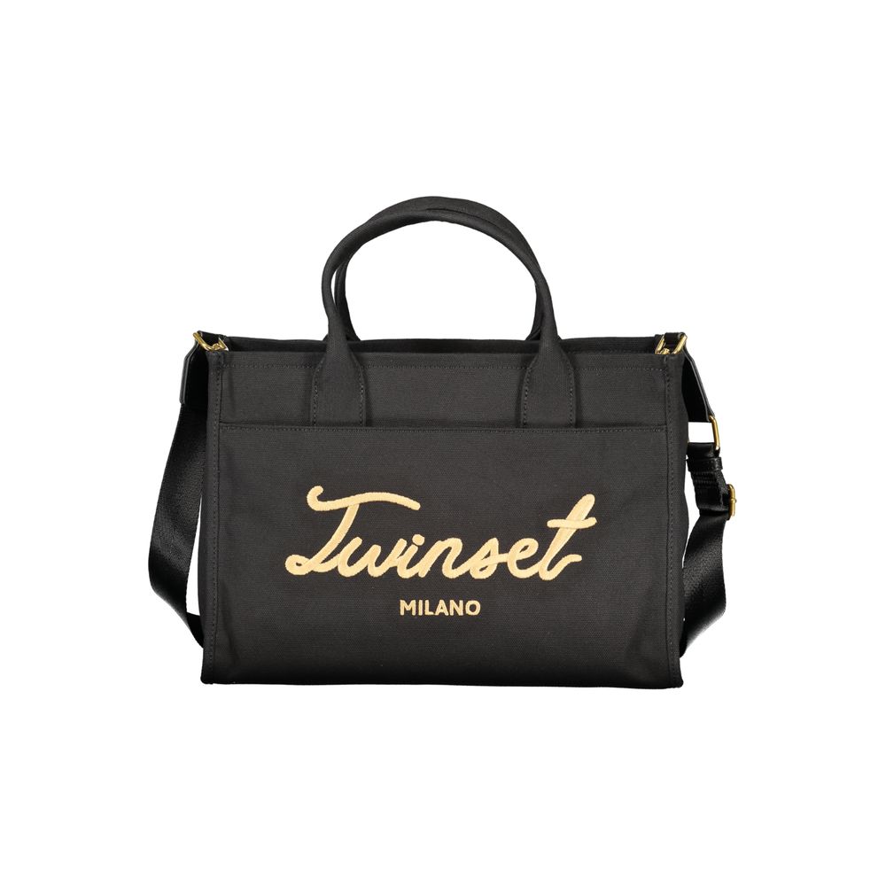 Twinset Black Cotton Handbag for Women - Timeless Elegance