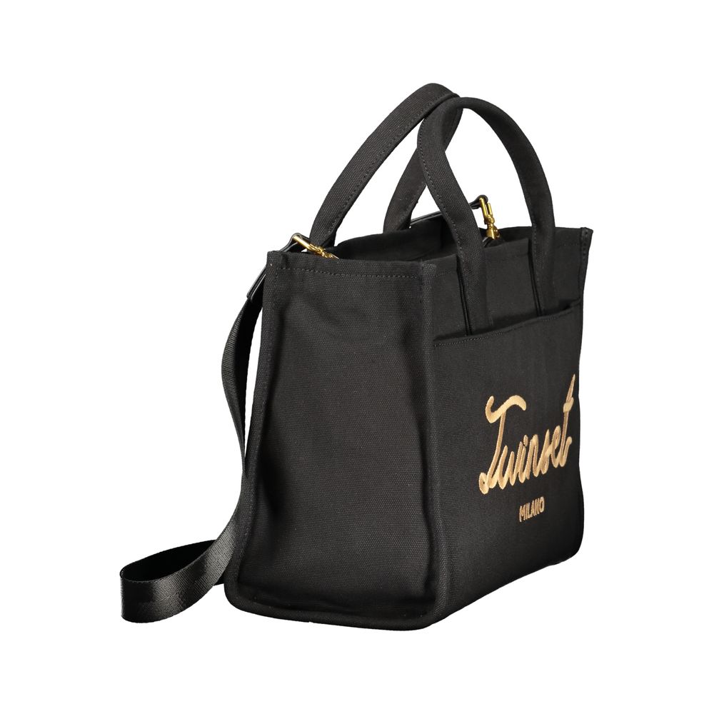 Twinset Black Cotton Handbag for Women - Timeless Elegance
