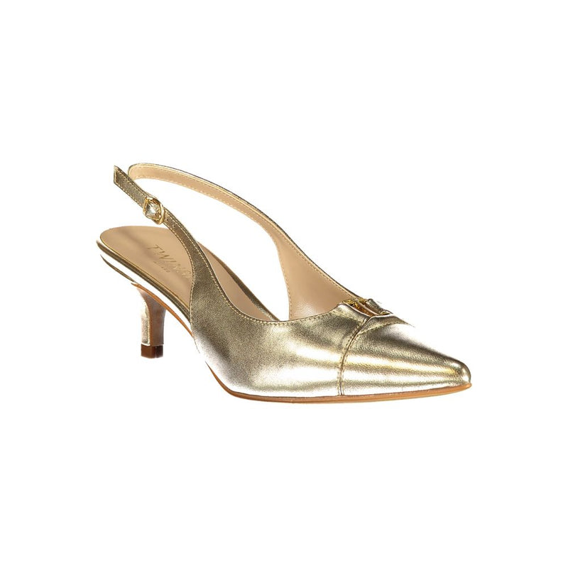 Twinset Oro Leather Women Sandal - Élégance en Or