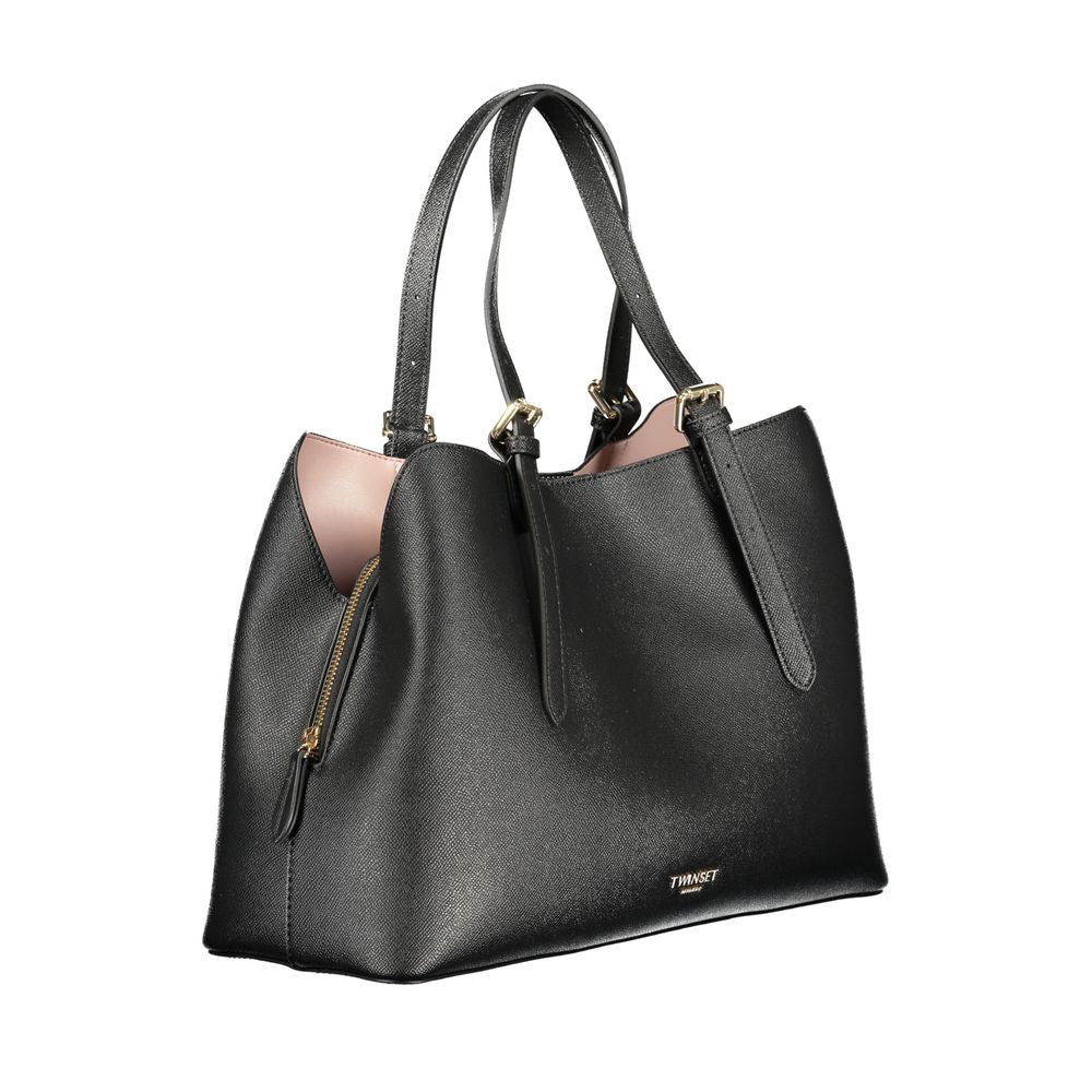 Twinset Nero Black Polyurethane Women's Handbag - Sophisticated Style