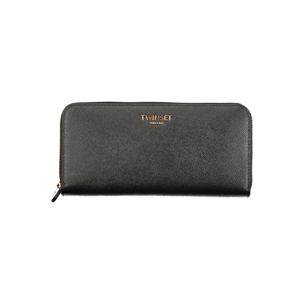 Twinset Black Polyurethane Women Wallet - Elegant & Functional