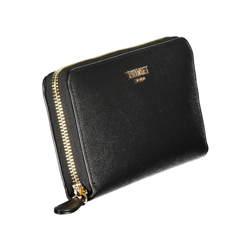 Twinset Black Polyurethane Women Wallet - Elegant & Functional