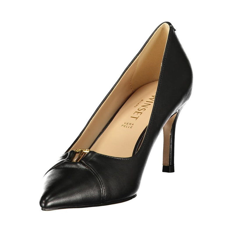 Twinset Black Leather Classic Women's Pumps