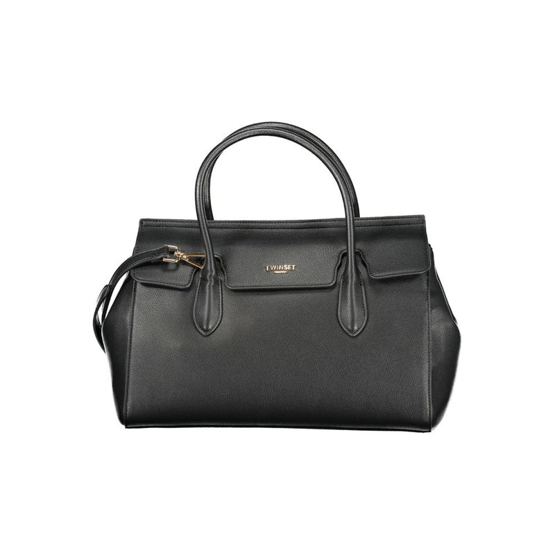 Twinset Black Polyurethane Handbag for Women - Elegant & Versatile