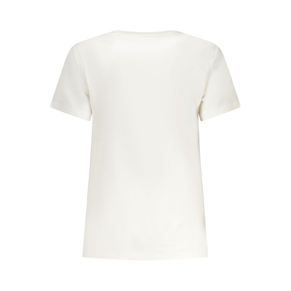 Guess Jeans T-Shirt Bianco en Cotone pour Femmes
