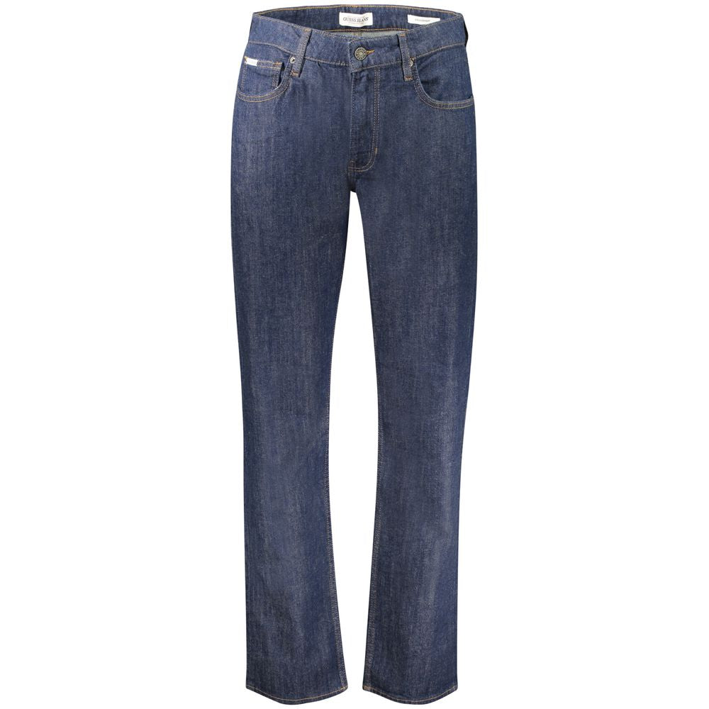 Guess Jeans Blu Cotton Mens Bootcut Jeans
