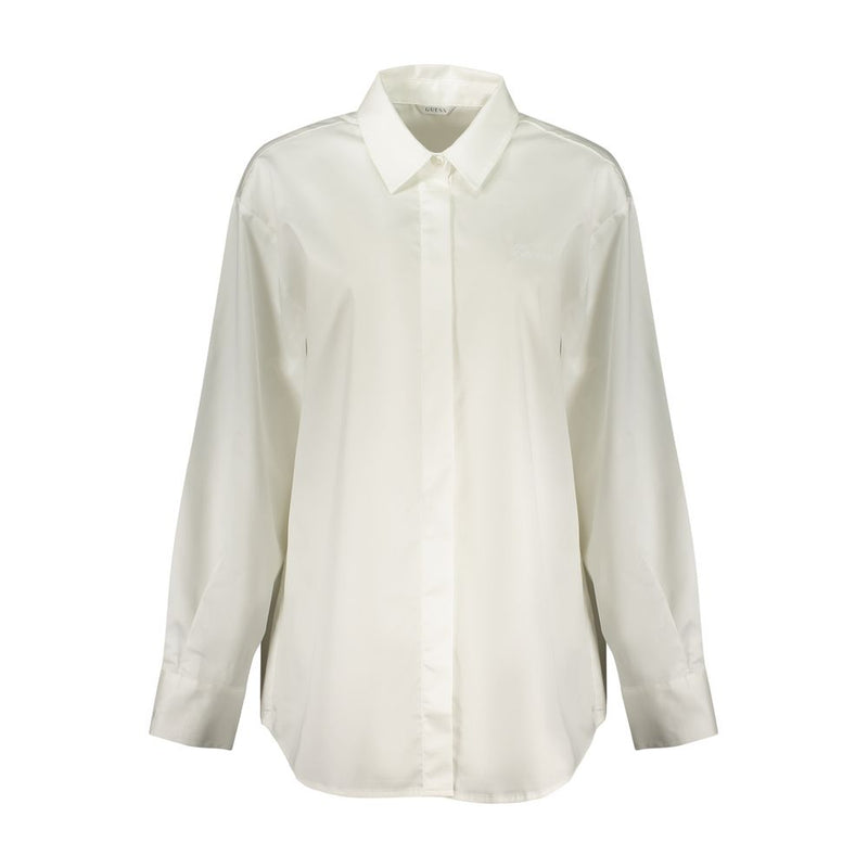 Guess Jeans Bianco Cotton Women's Shirt - Stylish and Versatile