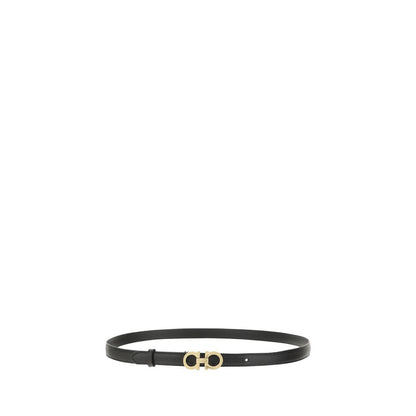 Ferragamo Brown Calf Leather Bos Taurus Thin Belt