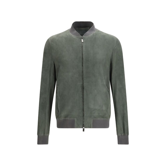 Salvatore Santoro Tweekleurig Kalfsleer Bos Taurus Bomber