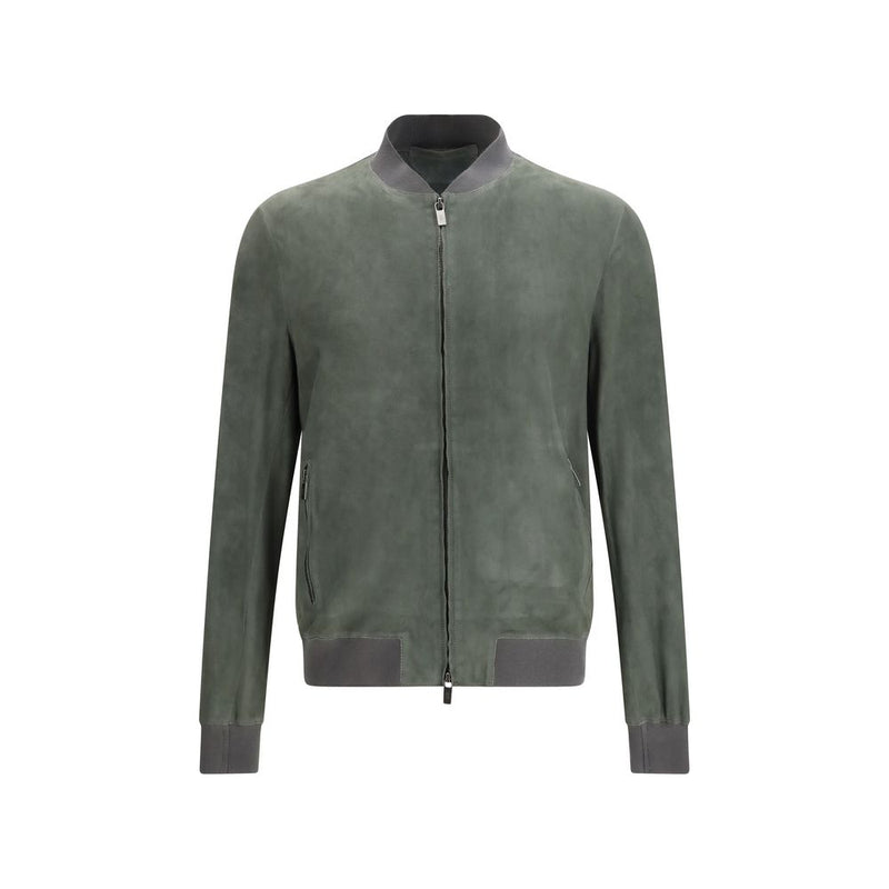 Salvatore Santoro Tweekleurig Kalfsleer Bos Taurus Bomber