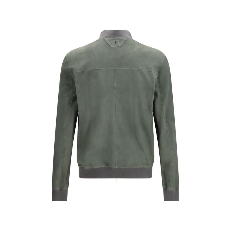 Salvatore Santoro Tweekleurig Kalfsleer Bos Taurus Bomber