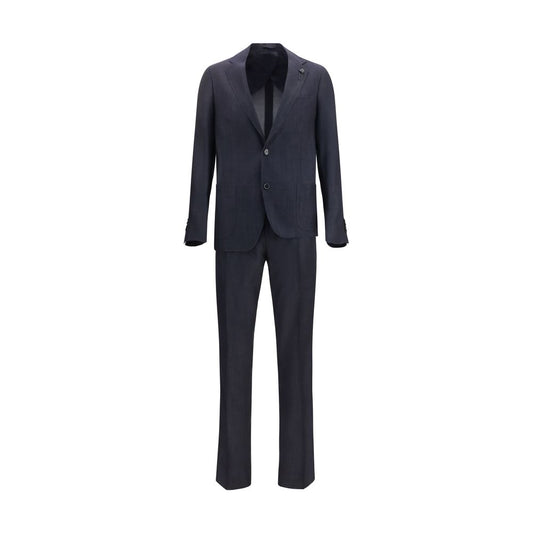 Lardini Blue Cotton Two-Piece Suit