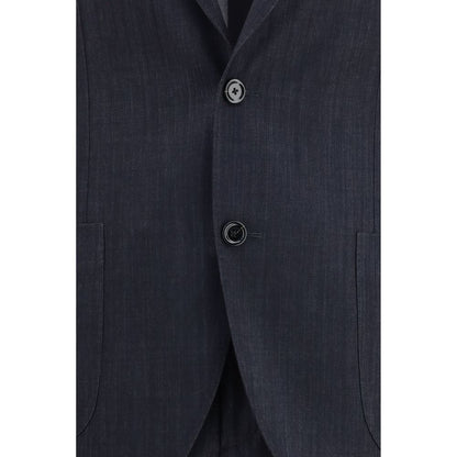 Lardini Blue Cotton Two-Piece Suit
