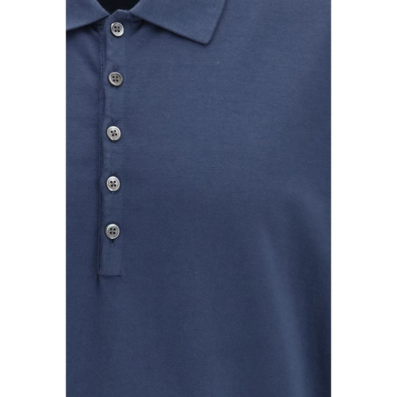 Thom Browne Blue Cotton Polo Shirt - SS26