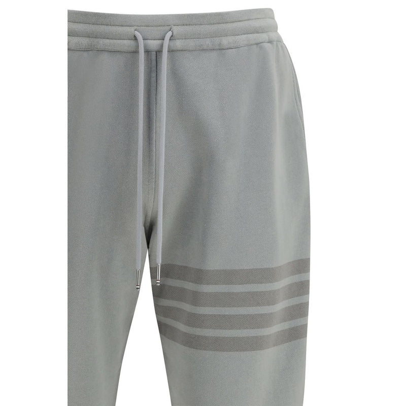 Thom Browne Gray Cotton Joggers - Stylish Comfort for Men